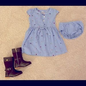 Toddler girls blue dress